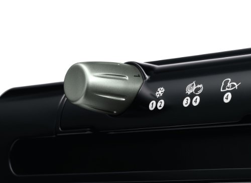 Philips HD4417/20 Tischgrill aus Edelstahl, 2000 Watt, gerippte Platte, 5 Stufen, Schwarz/Silber - 5