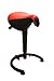 Produktbild meychair Sattelhocker, Kinderhocker, Hocker, Drehhocker, Kunstleder schwarz-rot