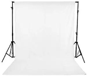 Priyam 8 x10 FT chromakey Muslin LEKERA Backdrop Photo Light Studio Photography Background with Carry Bag - White