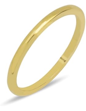 Goldring 750 Gold Massiv Gelbgold 18 Karat Damen Band - Ring Vorsteckring Gr 48 - 60 1,5mm