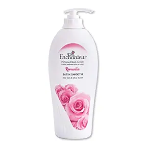 Enchanteur Romantic Perfumed Body Lotion, 500ml, with Aloe Vera & Olive Butter for Silky Smooth Skin