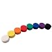 Produktbild 8 sehr starke bunte Neodym Scheibenmagnete m. Schutzschicht | Ø 12,7 mm | 6,35 mm hoch | Magnete mit 11,2x2,85 mm Neodymkern | f. Kühlschrank Pinnwand Magnettafel | geringerer Halt auf Glasmagnettafel