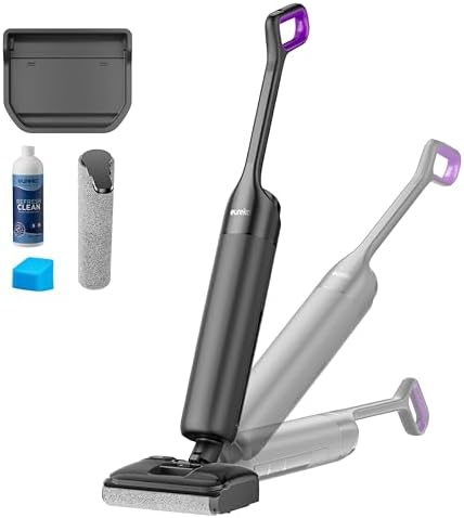 EUREKA FloorShine 460 Lavapavimenti Senza Fili, Design Piatto 180° 11,5cm, Aspirazione 17000Pa 80% Recupero Acqua, Anti-Groviglio Pro, Pulizia Bordi, Auto-Asciugatura, Leggero 3,93kg