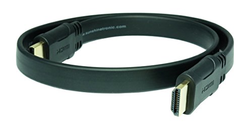 0.5m SunshineTronic High Speed HDMI Flachkabel mit Ethernet | Ultra HD, 4Kx2K, Full HD, 3D, ARC, CEC, Vollbeschaltet