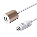 Produktbild SHKY USB-Autoladegerät, schneller Dual-Autoladegerät-Adapter 5V / 2.1A mit 140 cm USB-Kabel Intelligente Technologie Kompatibel mit Samsung Galaxy Motorola HTC LG BlackBerry