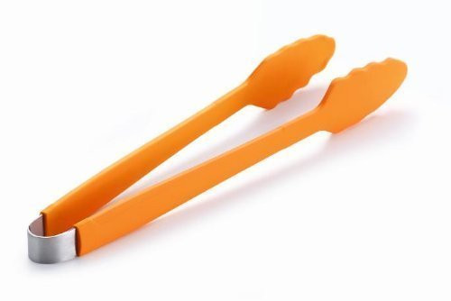 LotusGrill Grillzange Mandarinenorange! Speziell entwickelt für den raucharmen Holzkohlegrill/Tischgrill