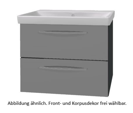 Preisvergleich Produktbild PELIPAL Solitaire 9005 Set V126-2L: Keramik Waschtisch Villeroy & Boch Avento, Weiß + Unterschrank