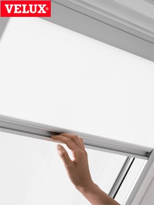 Orignal VELUX Sichtschutzrollo RFL PK06 1028S / Bedienart : Manuell / Farbe : Uni Weiß / Fenstergröße : PK06 / Fenstertypen : GGU, GGL, GPU, GPL, GTU, GTL, GXU, GXL - 3