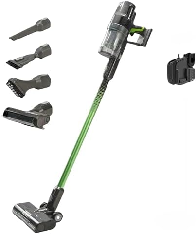 Greenworks 4700607, 24V Stick Vac, Wall-Mount, Deluxe, Green, Vert
