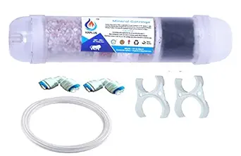 KRPLUS Ro Mineral Cartridge 8 inch, 2 X-Clamp, 3 Meter RO Pipe Suitable For All Types Of RO/UV Water Purifier