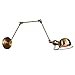 Produktbild HWJF Retro verstellbare Wand Beleuchtung Industriestil Schmiedeeisen Langarm Wandleuchte Schwenkarm Wandbehang Lampe Licht Wandlampen Gold