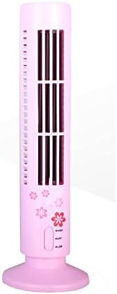 FALAIDUO New Design Mini Portable USB Cooling Air Conditioner Purifier Tower Bladeless Desk Fan (Pink)