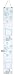 JABA Dabado Growth Chart Elephant Wooden Matt Varnished Pastel Pink and Blue