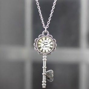 After Christmas Sale Library Pendant "Time to Read" - Literary Necklace Key - Gift for Librarian - Gift for Reader - Books - Gift for Book Lover
