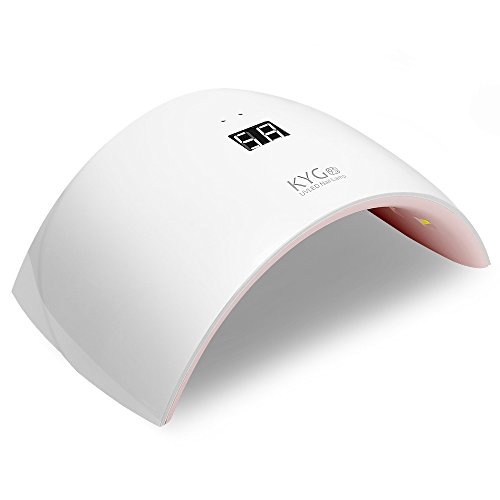 KYG Nagellacktrockner UV-Nagellampe 24W 15 LEDs Lichthärtegerät Infrarot Sensor Lichthärtungsgerät für Shellac, Gelnagellack mit Timer Rosa