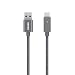Produktbild Kanex USB-C Premium Datenkabel mit Lade-LED - space grau [Aluminium Anschlüsse | DuraBraid Ummantelung | Thunderbolt 3 kompatibel | 1,2m Kabel] - KUCA4FPL-SG