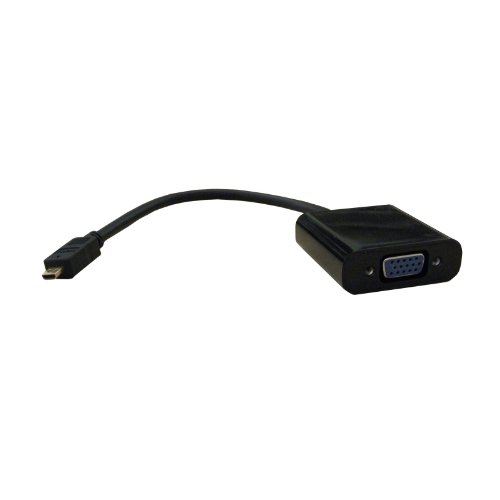 2-TECH Micro HDMI (Type D) zu VGA Adapter Kabel schwarz 1080p Full HD mit 3,5mm Klinke Line-Out passend für Tablet PC Google ASUS Samsung