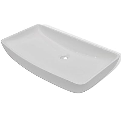 vidaXL Vasque à poser en céramique Rectangulaire Blanche 71 x 39 cm