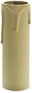 Lamps and Lights Candle Tube/Sleeve with Drips - Ivory - 85mm