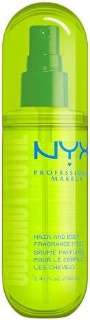 NYX Professional Makeup Fat Oil Body Mist Spray Corpo e Capelli, Fragranza Dolce, Effetto Delicato, Note di Cocco e Pesca, Coconut Cutie, 160 ml