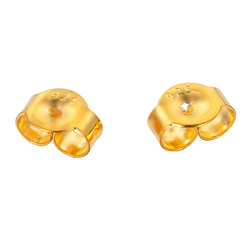 Hooami 18 Gold Plated 925 Silver 10 Piece Earring Backs