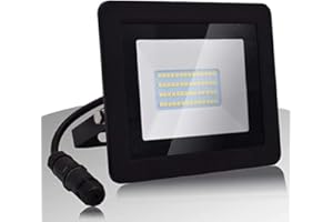 Lumare | Projecteur LED 20W | Projecteur extra plat IP65 | Extérieur et intérieur | Connecteur IP68 inclus | Lampe d'extérieur 3000k Blanc chaud | Lampe de jardin Projecteur LED