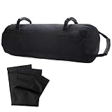【Peso de Bolsas de arena】Peso ajustable: 0 - 27kg. 1 bolsa de arena + 3 bolsas de arena llenas, CONSEJOS: No hay arena. Apto para ejercicios de entre 5 kg y 27 kg. El entrenamiento varía dependiendo del nivel de entrenamiento entre diferentes pesos.