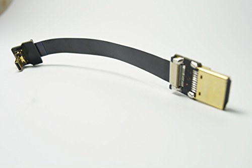 Neue schwarze FPV HDMI Kabel Micro Schnittstelle zu Standard-Schnittstelle für GH4 BMPCC A5000 A6000 A7S A7R 90 Grad DJI 10CM - 7