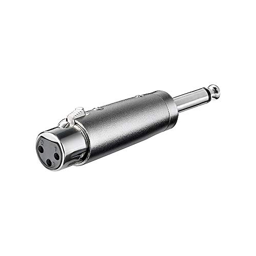 Wentronic 27451 6.35 mm 3 Pin XLR Gris Adaptador de Cable - Adaptador para Cable (6.35 mm, 3 Pin XLR, Gris)