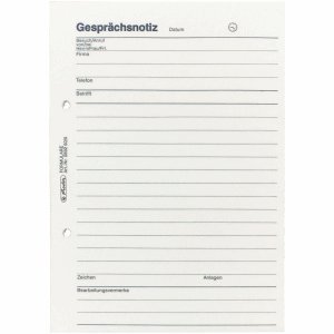 Preisvergleich Produktbild 3 x Herlitz Gesprächsnotizblock A5 50 Blatt