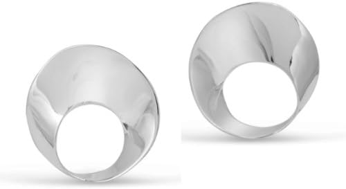 Handmade 925 Sterling Silver Wave Small Stud Earrings with Free Gift Box by Otis Jaxon