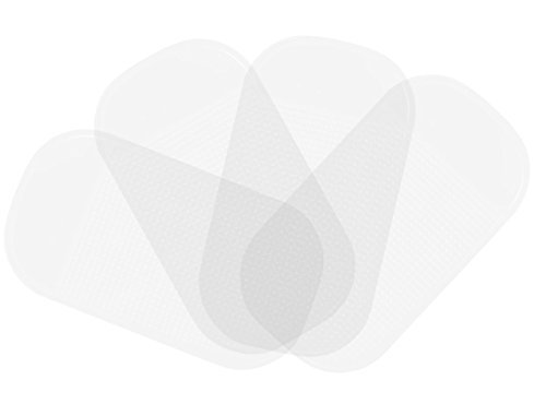 4 x Lilware Antislip Sticky Mat Tappetino Antiscivolo Appiccicoso per Cruscotto o Altre Superfici. 4 x Chiaro Tappetino - Pad Lavabile in Silicone Gel per Attrezzature Varie - Cellulari, Fotocamere, Accessori di Gioco e Altri Piccoli Oggetti. Trasparente