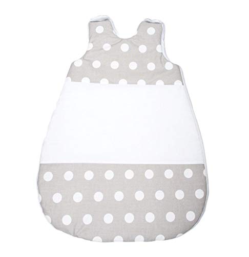 Vizaro - GIGOTEUSE (0-4 mois) 3.5 Tog, hiver/printemps - 100% COTON - Fabriqué UE pas de substances nocives - C. Pois Blancs