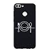 Produktbild Everainy Huawei P Smart 2018/Enjoy 7S Hülle Silikon Bumper Gummi Kreativ Neu Cover Hüllen für Huawei P Smart 2018 Handyhülle Einfach Stoßfest TPU Stoßstange Schwarz Schutzhülle (Geschirr)