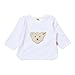 Steiff Unisex Baby Classics Nicky 0002881 Crew Neck Long Sleeve Sweatshirt, White (bright White ), 0-3 Months (Manufacturer size: 62)