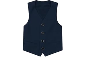 Hoseirty Kids Boys Formal Tuxedo Suit Vest Wedding Prom Party Outfit Waistcoat Gentleman Christenings Formal Suit Vest