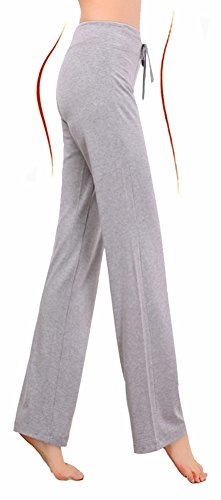 Jogginghose Damen Casual Straight-Bein-Hose mit Tunnelzug für Yoga und Jogger - 4