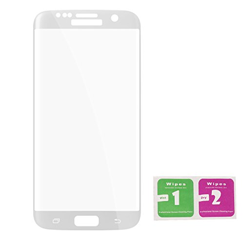 Galaxy S7 Edge Panzerglasfolie, ZXK CO 9H Hartglas Tempered Glass 3D Curved Screen Protector Full Coverage Hartglas Schutzfolie für Samsung Galaxy S7 100% durchsichtiger Panzerglas Screen Protector 3D Touch – Rahmen Weiß - 7