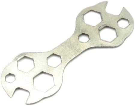 Jeephuer Multifunction Steel Hexagon Light Bicycle Wrench Repair Tool (Silver)