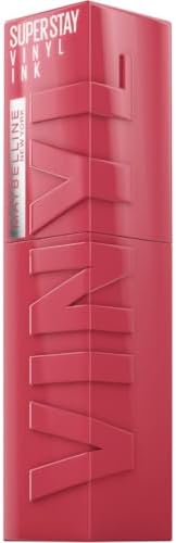 Maybelline New York Rossetto Liquido, Effetto Vinilico, Fino a 16H di Tenuta, Colore Brillante Senza Sbavature, Super Stay Vinyl Ink Pink Mix, Tonalità: 160 Sultry