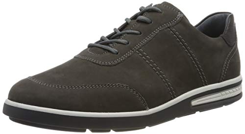 Waldläufer K-Klemens, Richelieus Homme, Gris (Denver Guti-Oil Carbon Schwarz 696), 42.5 EU