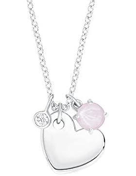 s.Oliver Kinder-Kette mit Anhänger Herz Swarovski Elements 925 Silber rhodiniert Zirkonia mehrfarbig 40 cm-2012520