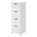 SONGMICS Commode Blanche avec 4 Tiroirs pour l’entrée, salle de bains, chambre à coucher LHC40W