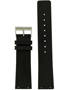 Skagen Uhrband Wechselarmband LB-233XXLSLB Original Ersatzband 233XXLSLB Uhrenarmband Leder 22 mm Schwarz