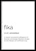 Produktbild NORDIC WORDS Fika (weiß/schwarz) Schweden Wort Redewendung Poster