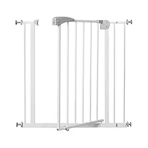 Safe-O-Kid - 75-105CM Safety Gate with Extension/Baby Safety, Two Way Auto-Close Safety Gates, Grey