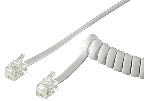 Preisvergleich Produktbild WireThinX 4P4C Telefonhörer-Spiralkabel (2x Modularstecker RJ10) 7 m weiß