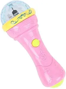 SHINETOY Fashion Music and 3D Light Microphone for Kids, Fashion Musical Mic for Kids, Boys and Girls (Assorted - Color May Vary)