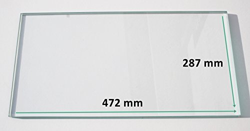 Khlschrank Einlegeboden / Glasplatte / Gemsefach  Klarglas 4 mm dick - 472 mm x 287 mm  Direkt vom Glasereifachbetrieb!!!