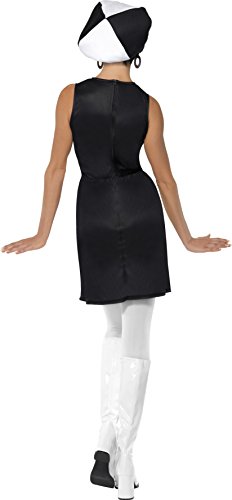 Smiffys Adult Women's 1960's Party Girl Costume, Dress and Hat, 60's Groovy Baby, Serious Fun, Size: L, 21142